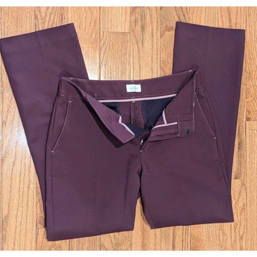 Argent Quiet‎ Luxury Burgundy Slim Dress Pants Workwear Office Old Money Size 6